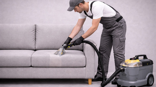Sofa deep cleaning with extractor фото